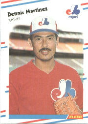 1988 Fleer Baseball Cards      188     Dennis Martinez